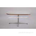 MDF material aluminum leg coffee table/ wooden tea table design